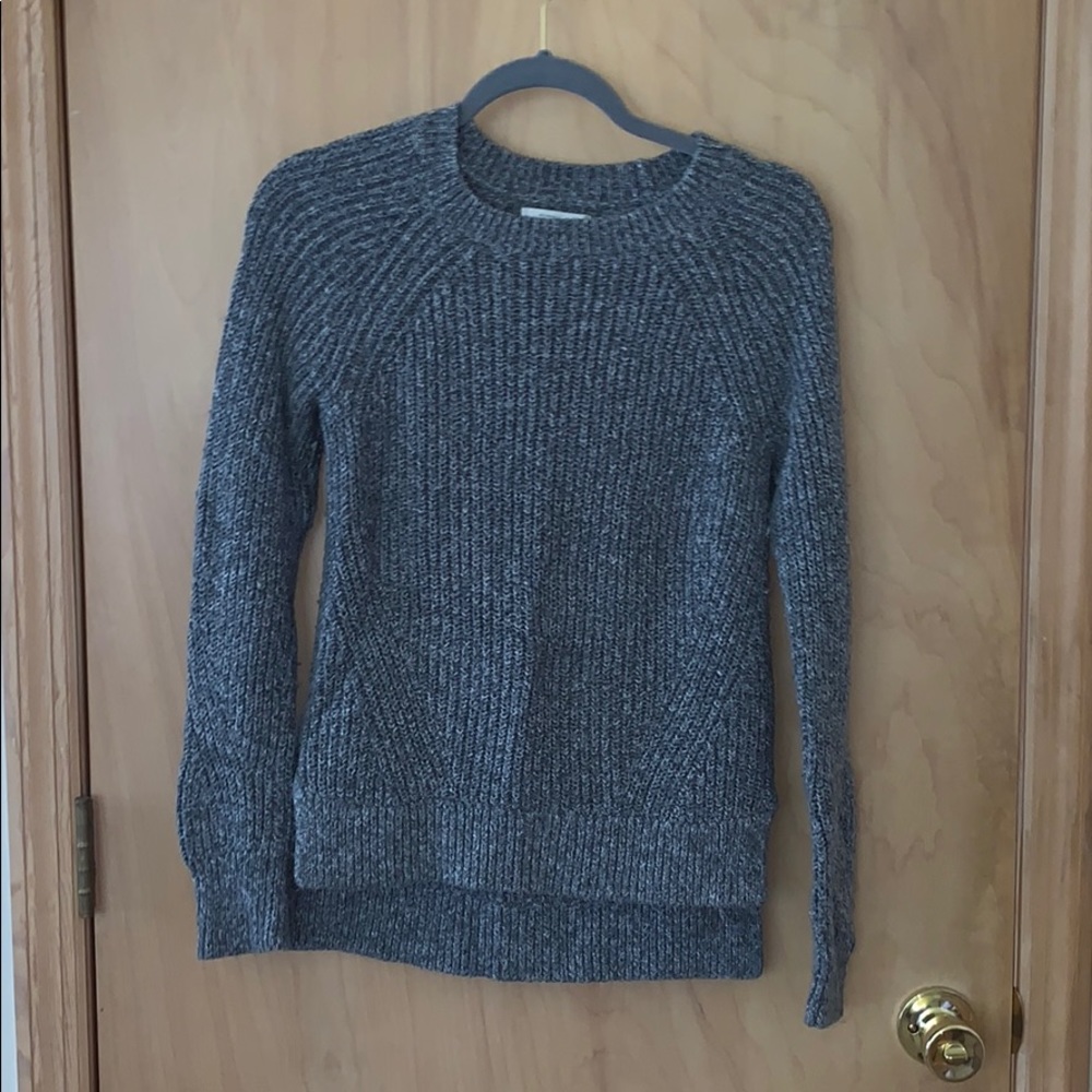Grey speckled with white sweater